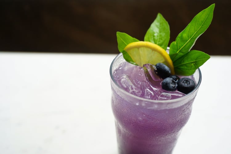 Blueberry-Basil Vodka Tonic