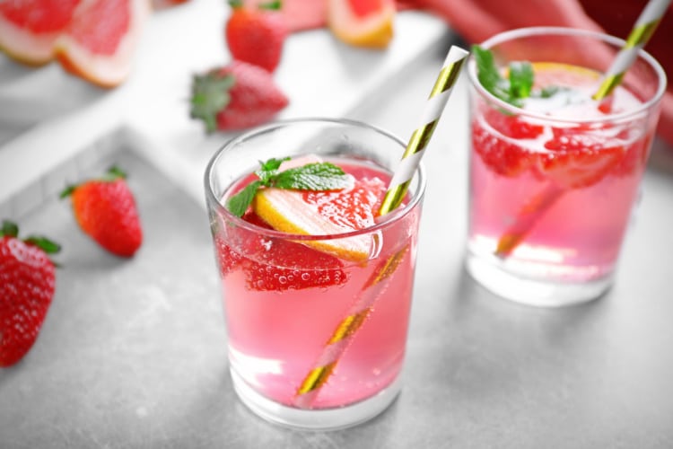 Strawberry Grapefruit Vodka Cocktail