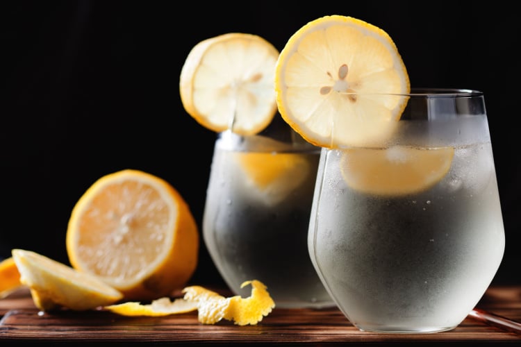 Sparkling Lemon Vodka Collins